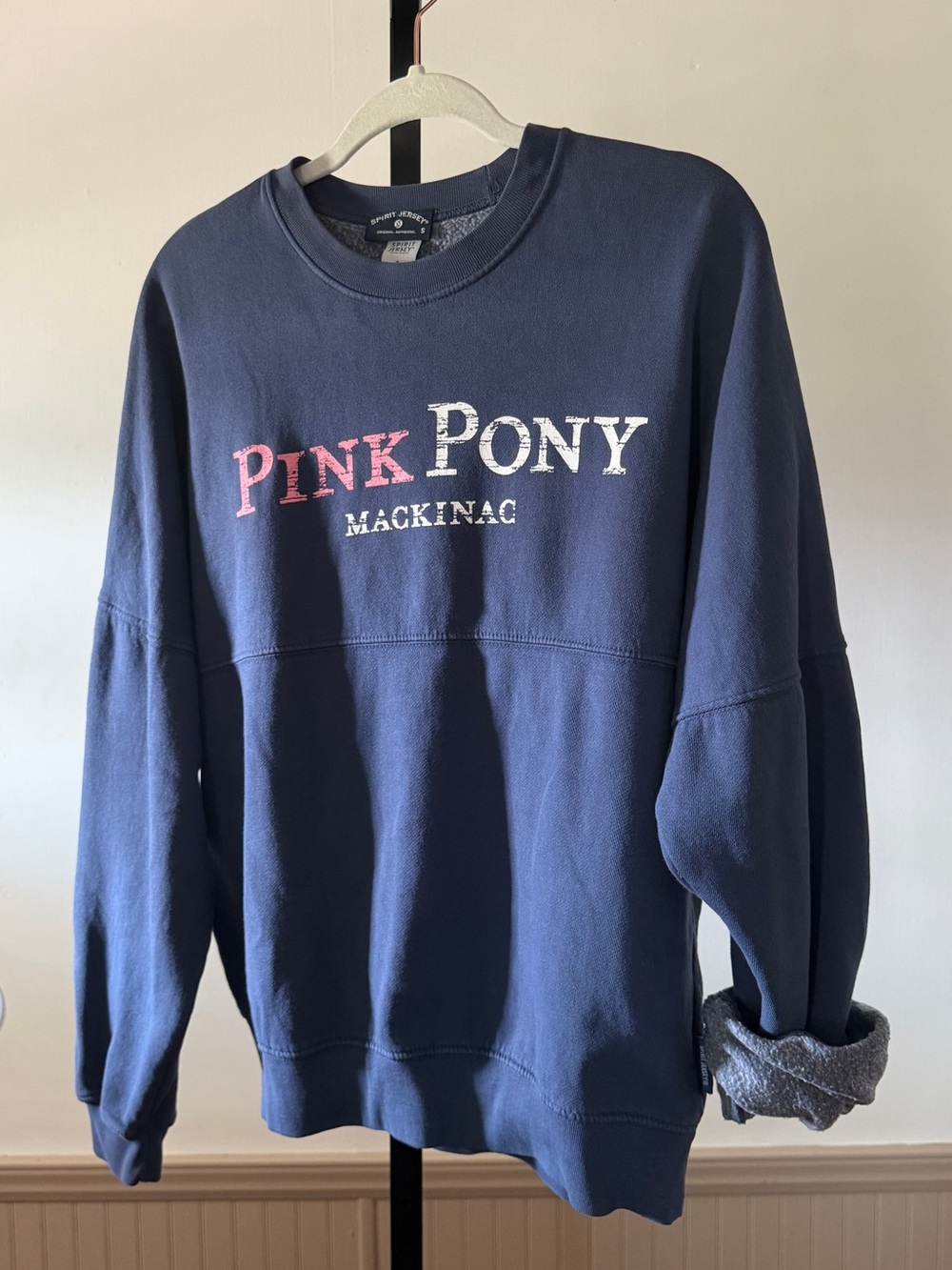 Pink Pony Mackinac Navy Crewneck Sweatshirt Women’s Small Pullover